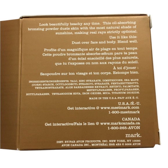 mark. Shimmer Face & Body Pressed Powder & Instant Vacation Beach Bronzer Avon - Picture 8 of 9